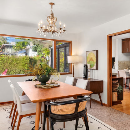 Seine Mahogany Rattan Dining Chair in Black Natural