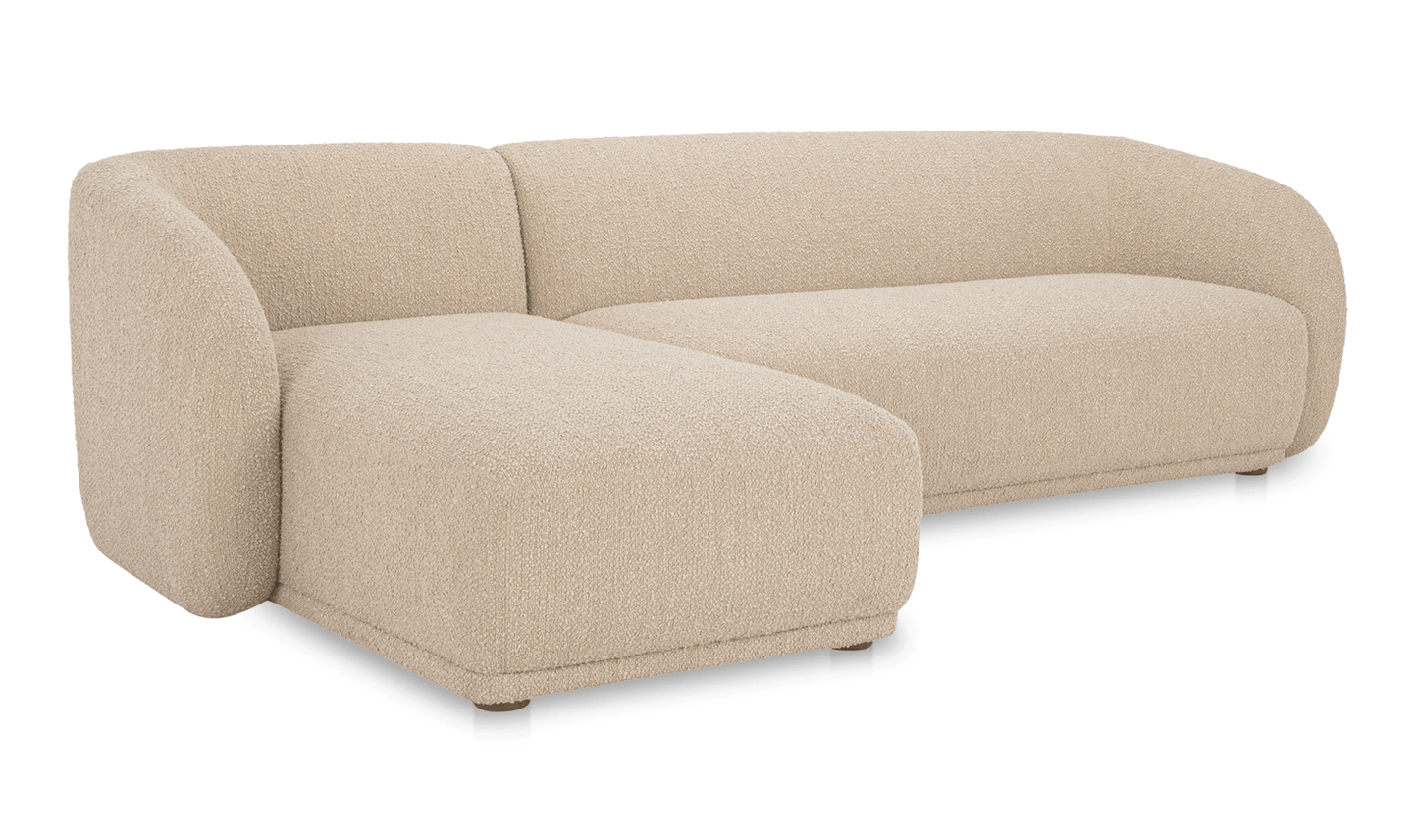 Faye Sectional in Boucle Beige