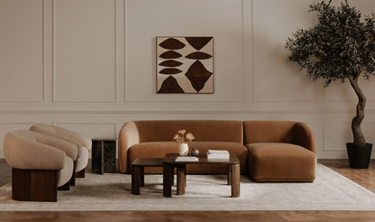 Faye Sectional in Caramel