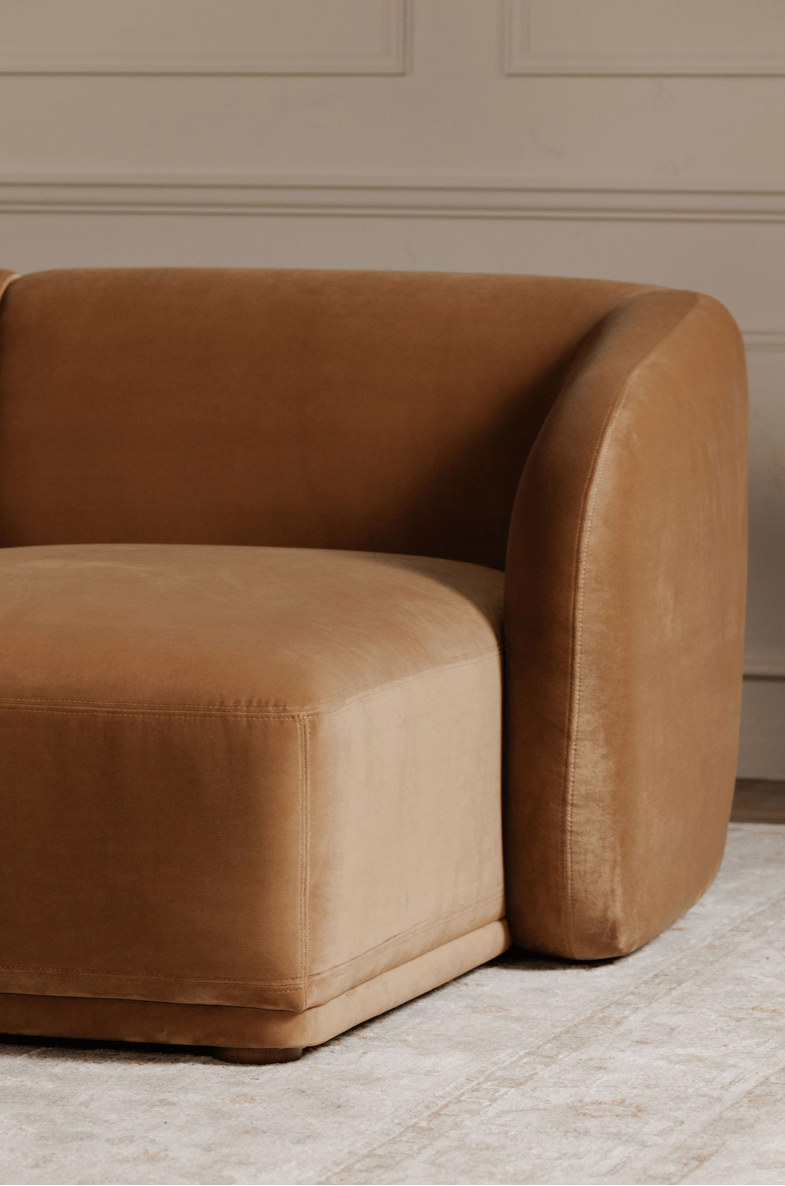 Faye Sectional in Caramel