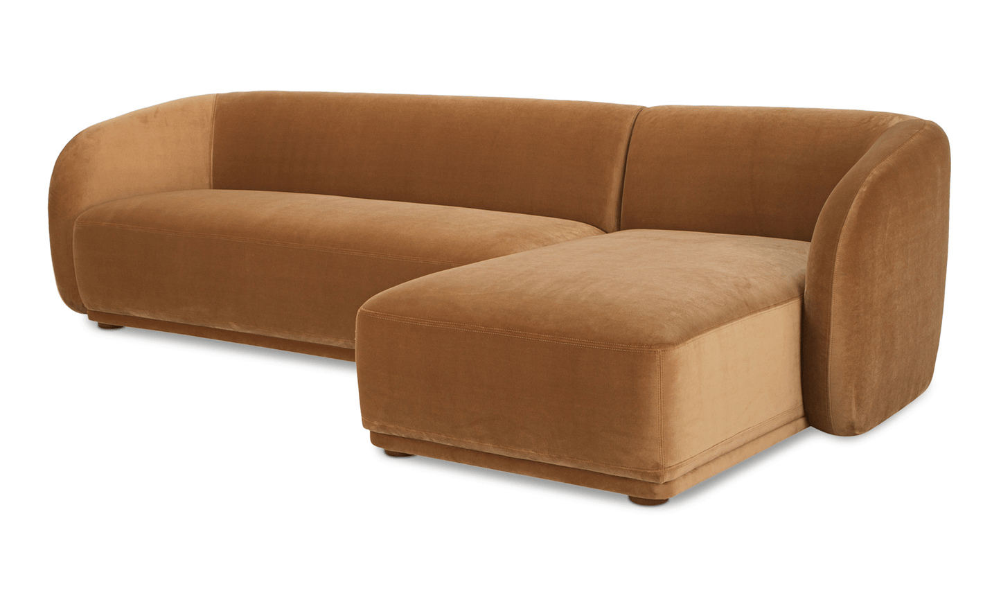 Faye Sectional in Caramel