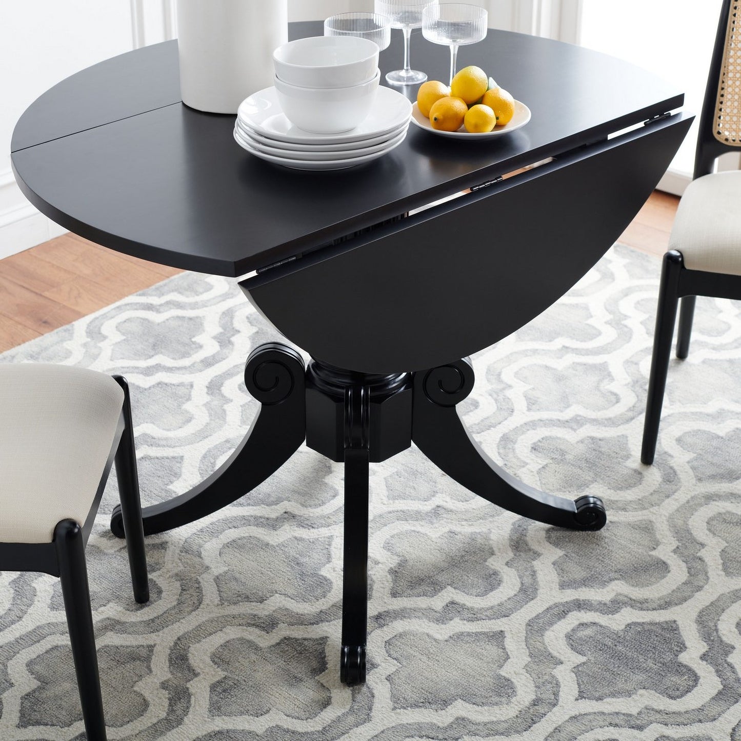 Forest Drop Leaf Dining Table in Black