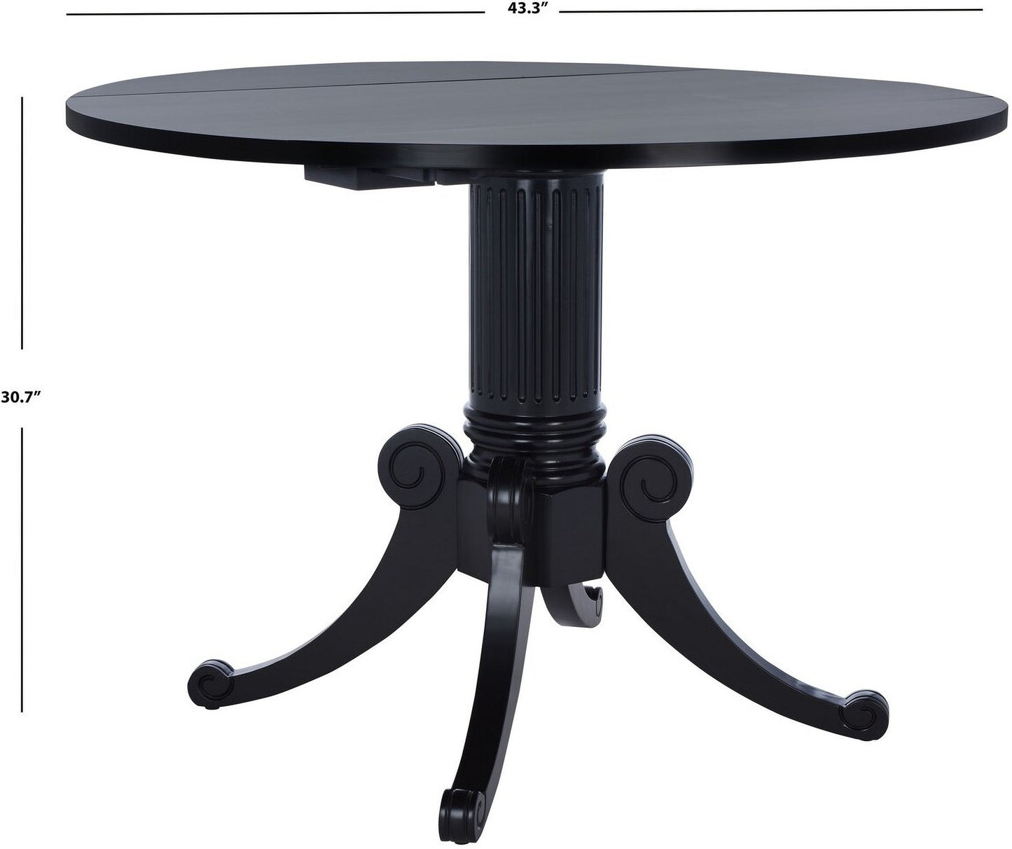 Forest Drop Leaf Dining Table in Black