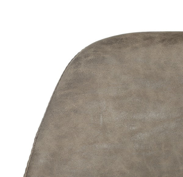 Mathison Bar Stool Taupe – Mid-Century Faux Leather Stool