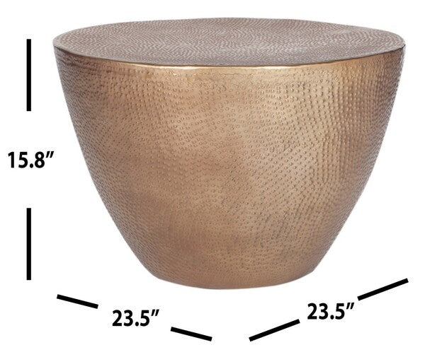 Myrtis Coffee Table in Brass