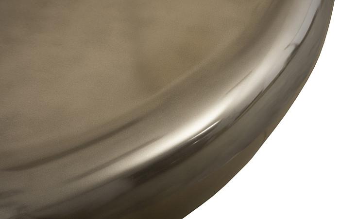 River Stone Coffee Table in Polished Bronze – Modern 36″