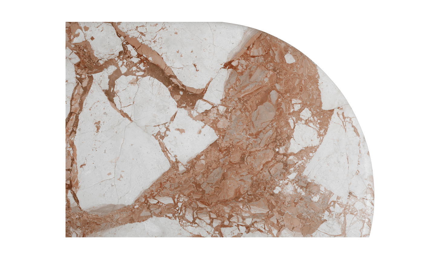 Sartoria Breccia Marble Dining Table – Jute-Wrapped Base