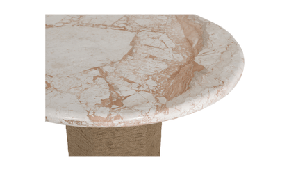 Sartoria Breccia Marble Dining Table – Jute-Wrapped Base