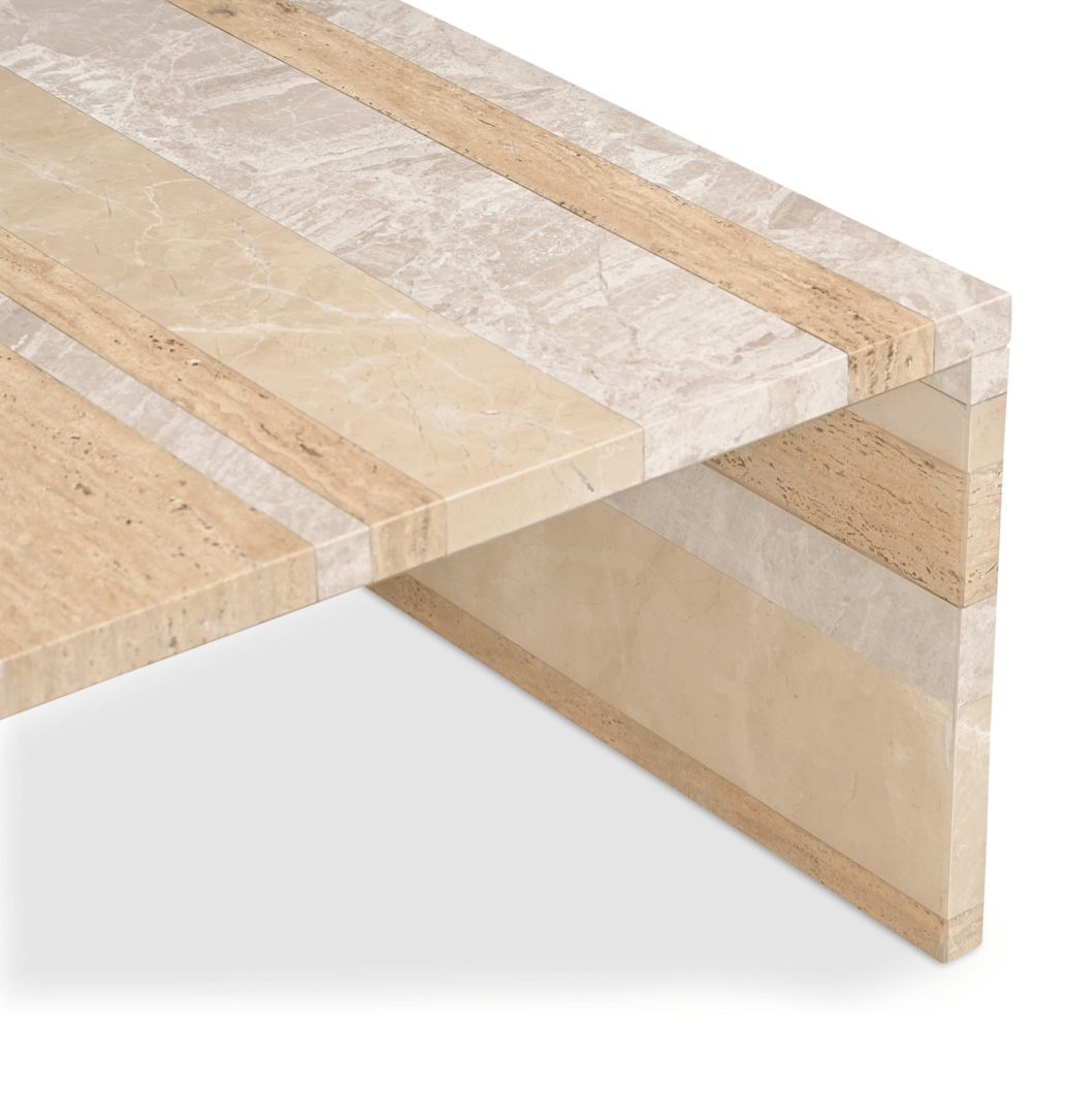 Rosa Italian Mixed Marble Table