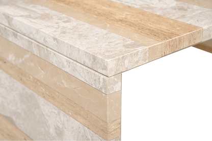 Rosa Italian Mixed Marble Table