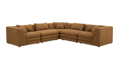 Lowtide L-Shaped Sectional in Amber Glow–Modern Modular Sofa