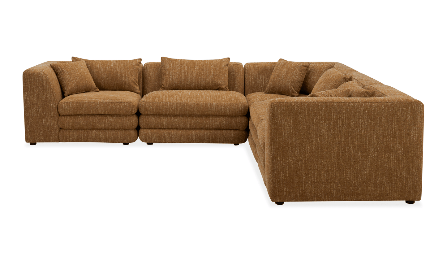 Lowtide L-Shaped Sectional in Amber Glow–Modern Modular Sofa