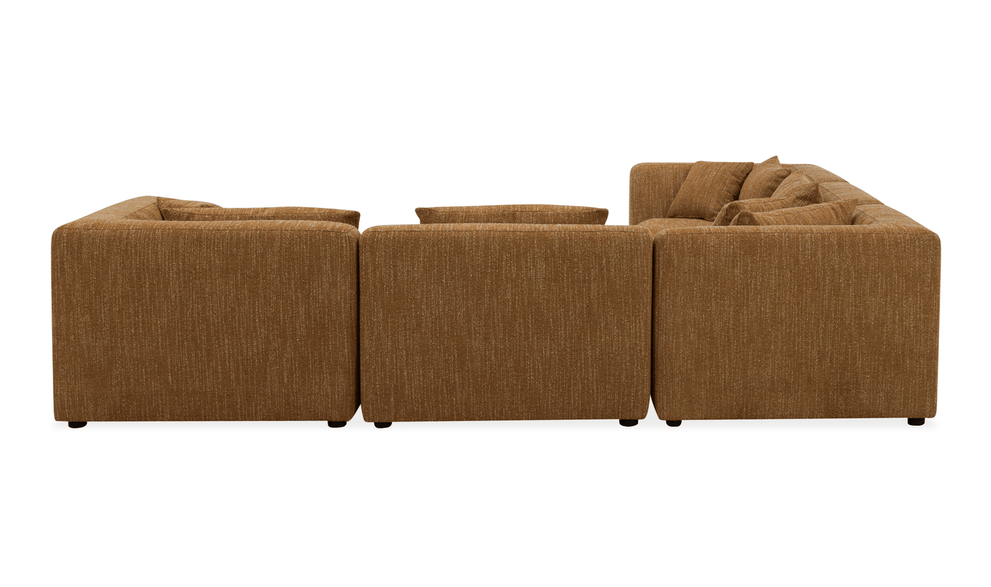 Lowtide L-Shaped Sectional in Amber Glow–Modern Modular Sofa