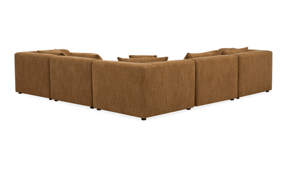 Lowtide L-Shaped Sectional in Amber Glow–Modern Modular Sofa