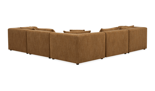 Lowtide L-Shaped Sectional in Amber Glow–Modern Modular Sofa