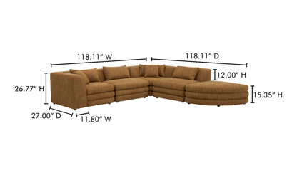 Lowtide Alcove Sectional in Amber Glow – Modular Sofa