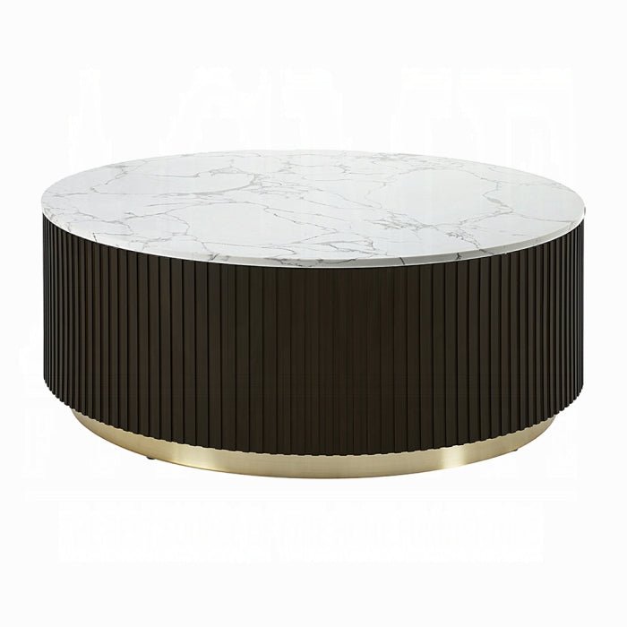 Clayten Marble Coffee Table with Drawers
