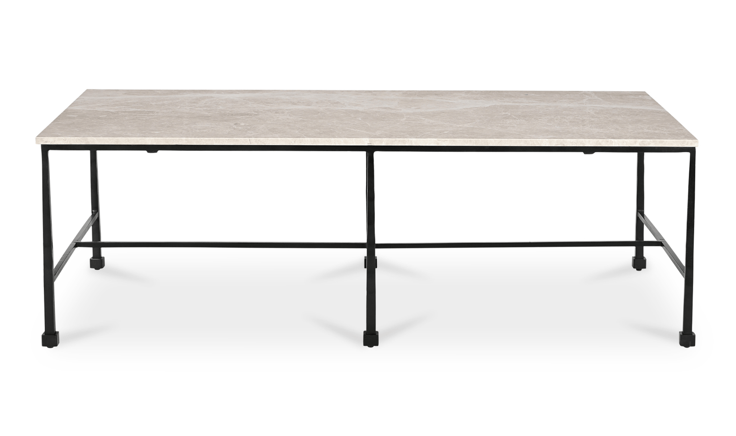 River Coffee Table with Botticino Marble