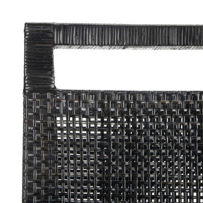 Darin II Bar Stool with Brown Rattan & Black Polyacrylic