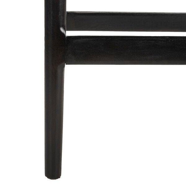 Darin II Bar Stool with Brown Rattan & Black Polyacrylic