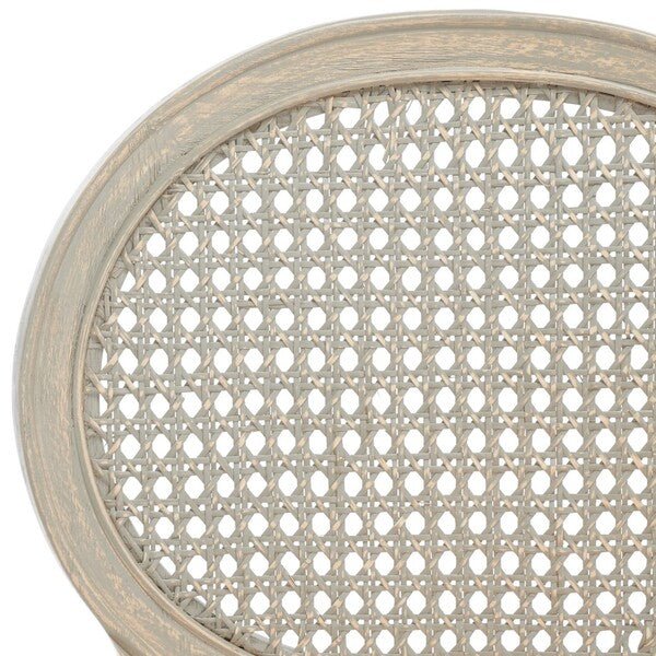 Karlee Rustic Grey Rattan Back Bar Stool Set of 2 – 43.5H