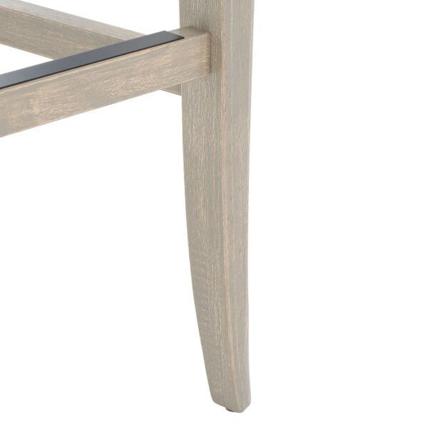 Karlee Rustic Grey Rattan Back Bar Stool Set of 2 – 43.5H