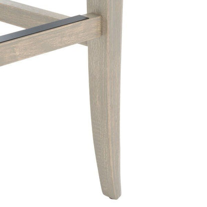 Karlee Rustic Grey Rattan Back Bar Stool Set of 2 – 43.5H