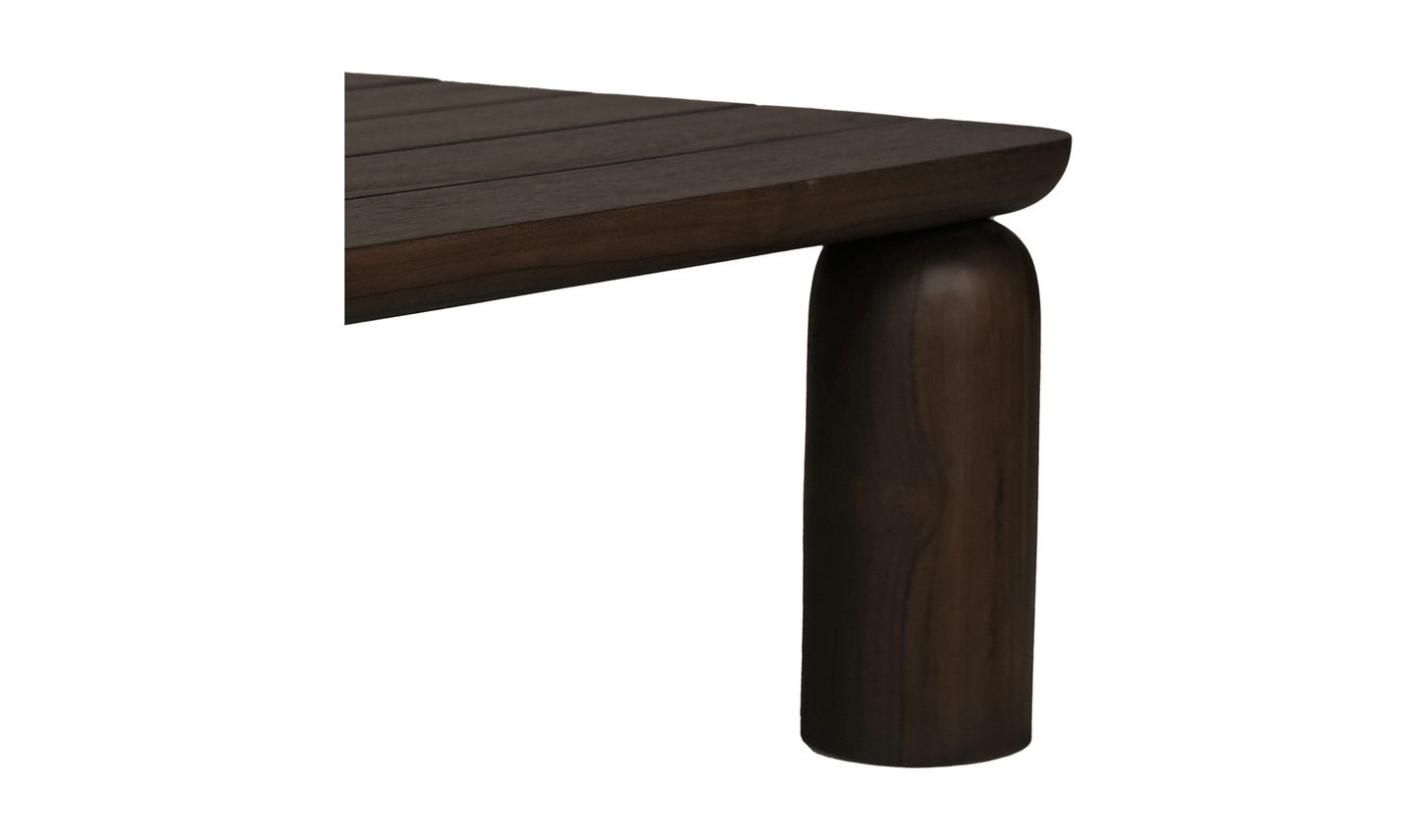 Barclay Teak Outdoor Coffee Table Round Slatted 48