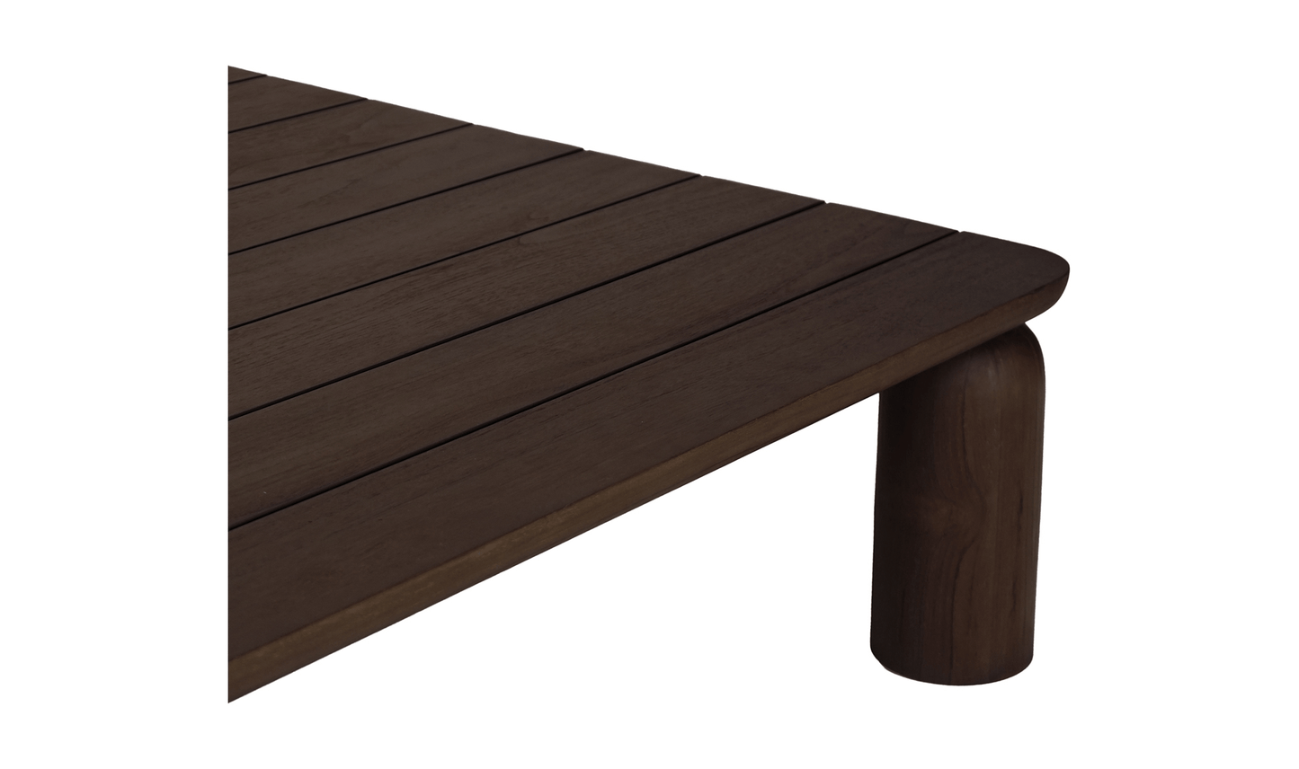 Barclay Teak Outdoor Coffee Table Round Slatted 48