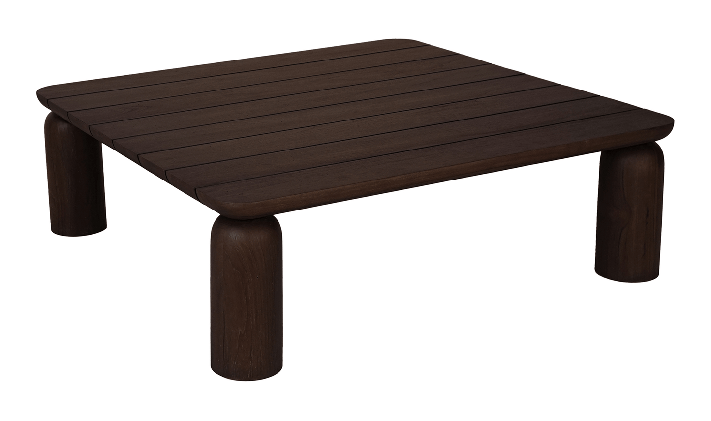 Barclay Teak Outdoor Coffee Table Round Slatted 48