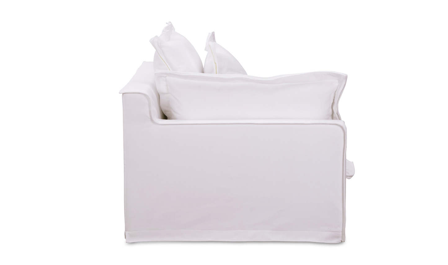 Olivia Corner Sectional – Shell White, Livesmart Fabric