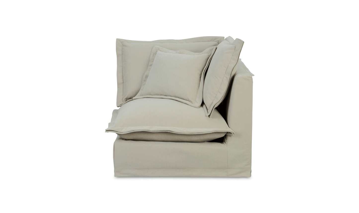 Olivia Corner Sectional in Sand – L-Shaped Modular Sofa