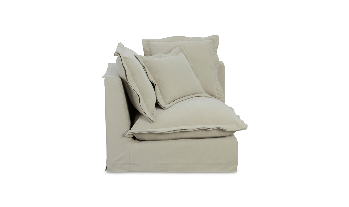 Olivia Corner Sectional in Sand – L-Shaped Modular Sofa