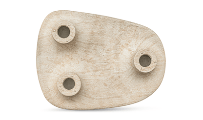 Warby Faux Travertine Outdoor Coffee Table Cement 55