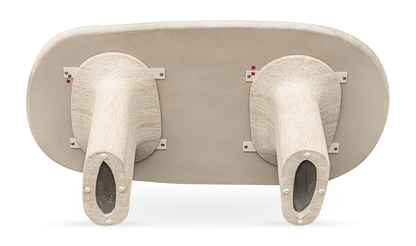 Warby Outdoor Dining Table – Faux Travertine Concrete