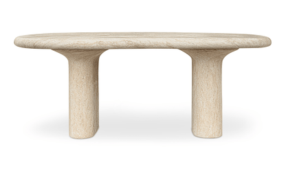 Warby Outdoor Dining Table – Faux Travertine Concrete