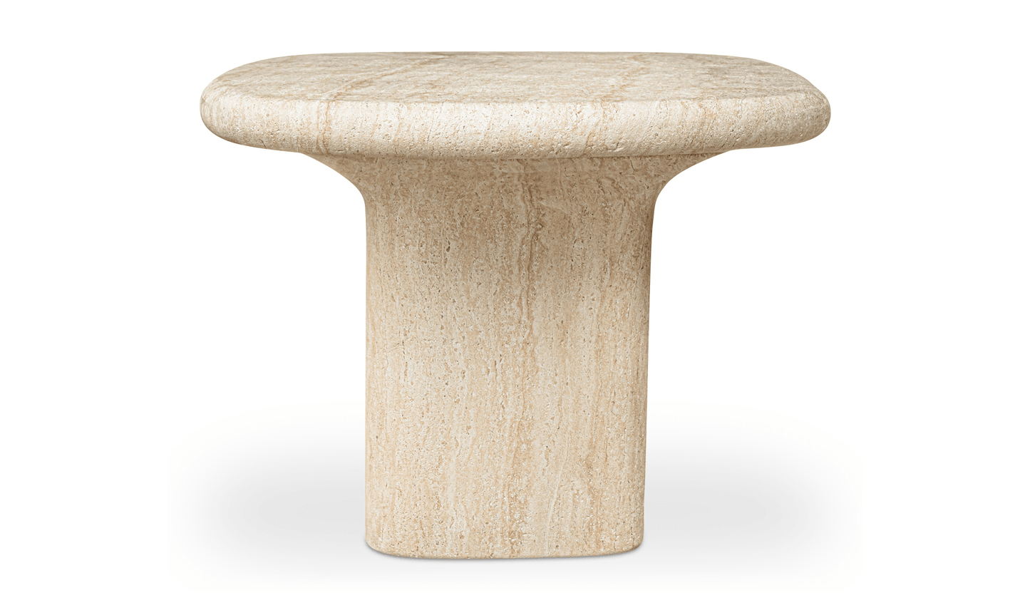 Warby Outdoor Dining Table – Faux Travertine Concrete