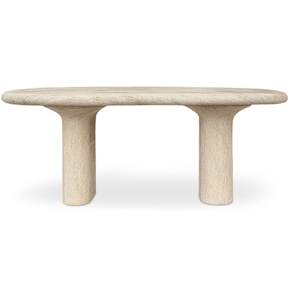 Warby Outdoor Dining Table – Faux Travertine Concrete