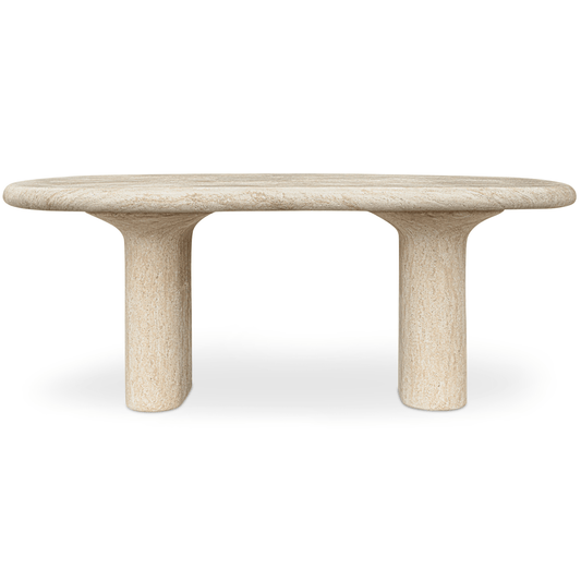 Warby Outdoor Dining Table – Faux Travertine Concrete