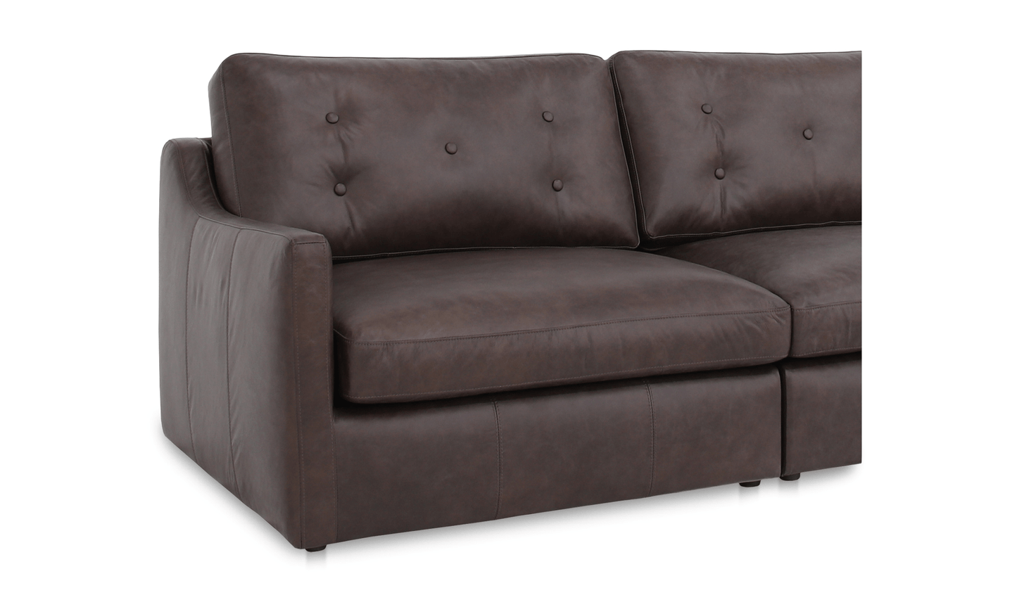 Thurlow 5 Seat Corner Modular Leather Sectional Sofa