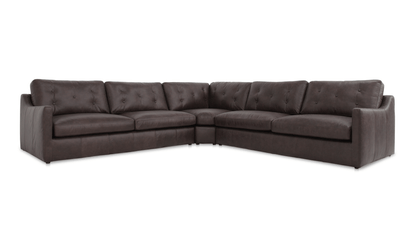 Thurlow 5 Seat Corner Modular Leather Sectional Sofa